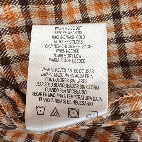 Juniors Copper Key Flannel Shirt XL Autumn Plaid Long Sleeve Cotton Blend NEW - Picture 6 of 6